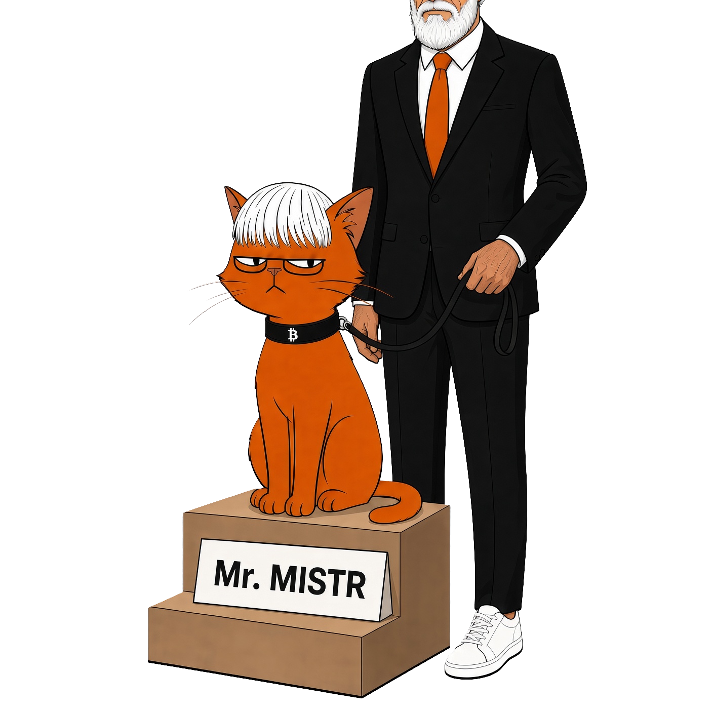 Mr. MISTR sitting on his podium